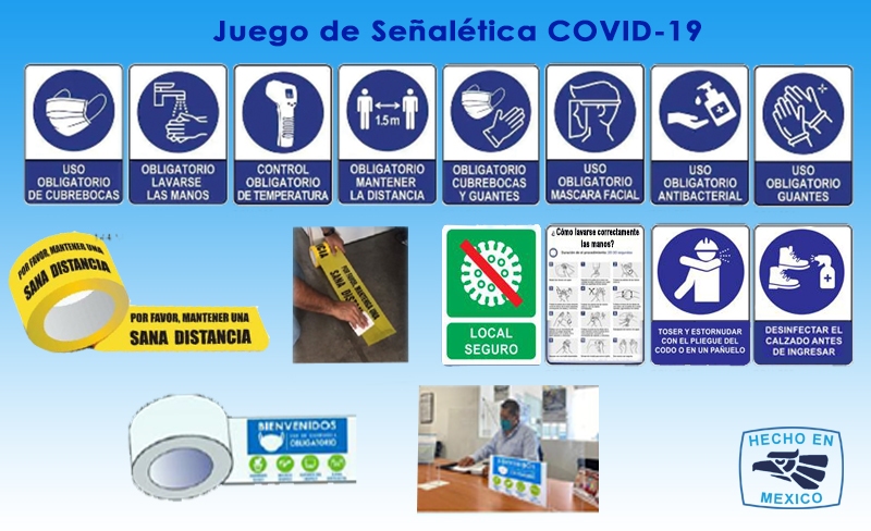 Juego Señalética de Protección Sanitaria / COVID-19