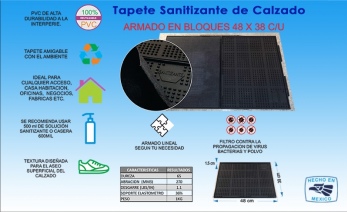 Tapete Sanitizante 2 Pzas. de 48x38 cms c/u