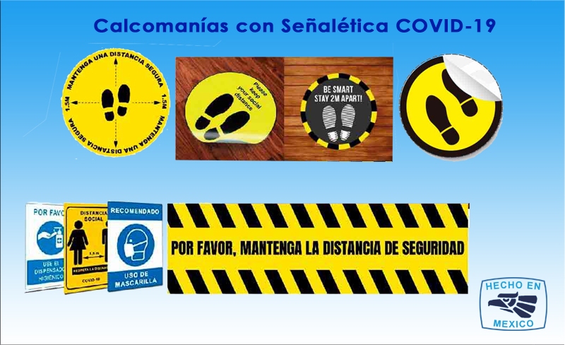 Señalización Autoadherible COVID-19 en Floor Graphincs